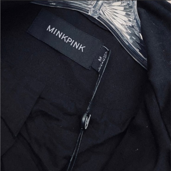 Mink pink cropped black jacket - Picture 2 of 7